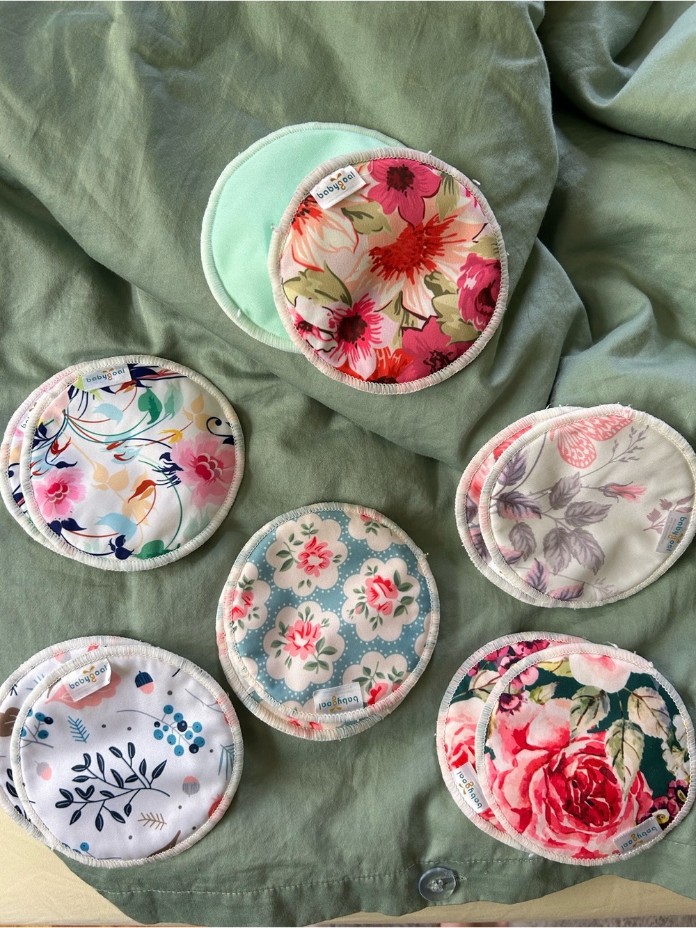 Bamboo Floral Reusable Nursing Pads